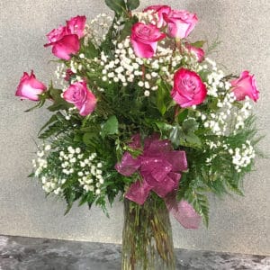 lavender roses in vase | spring creek designs